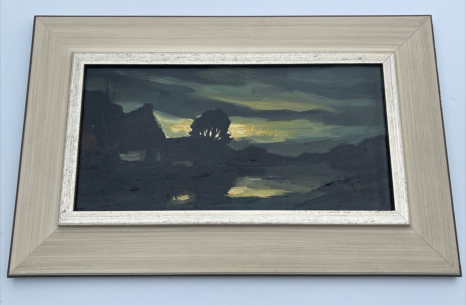 Toon Koster Painting Expressionist Landscape Holland Modernist Listed NIGHT SKY