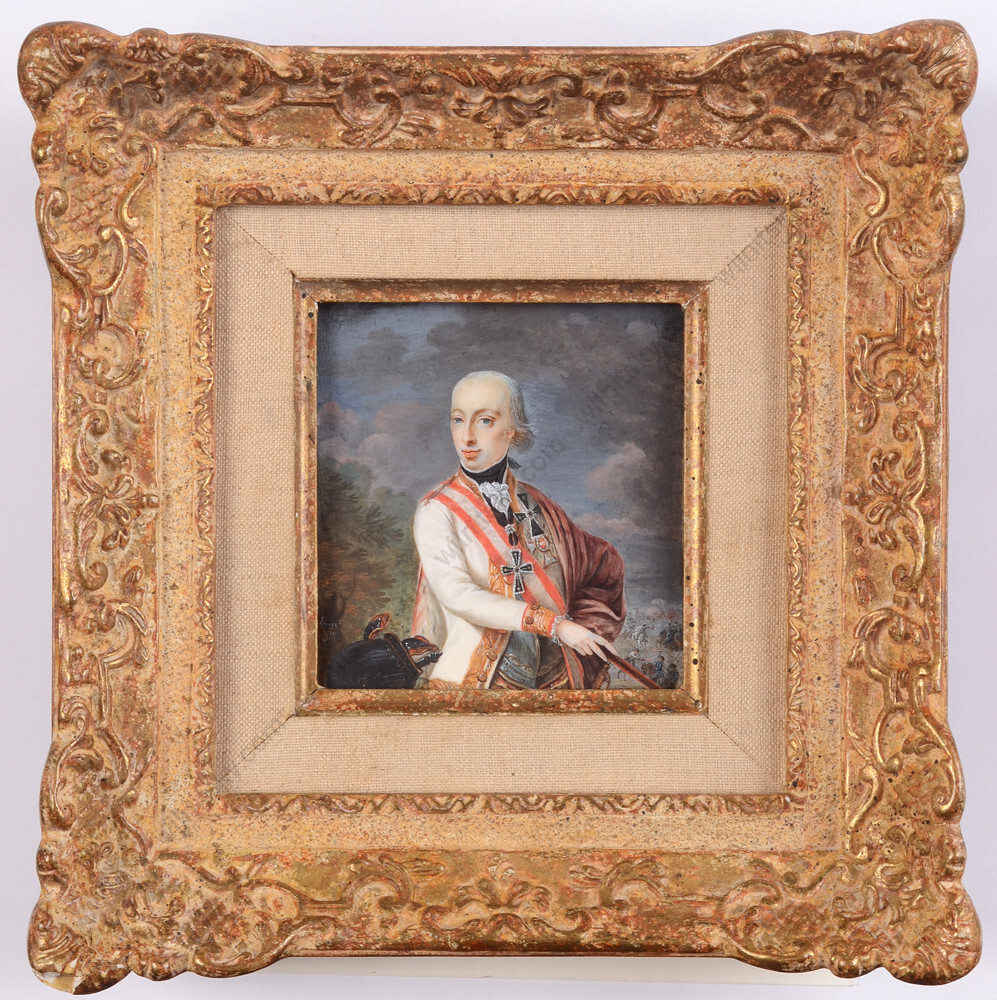 Peter Luxer «Archduke Carl as Grand Master of Teutonic Order» miniature, 1801/04