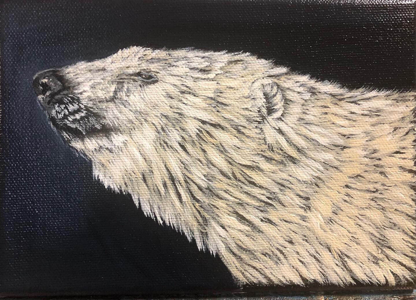 Polar Bear On Canvas By Arkansas Artist Leah J Smith