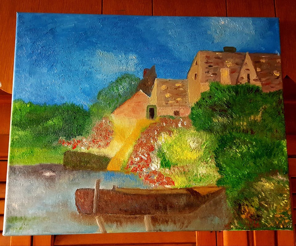 Original-One of Kind-Oil/Canvas Painting-«Dutch Country»-Signed-COA-Listed Art