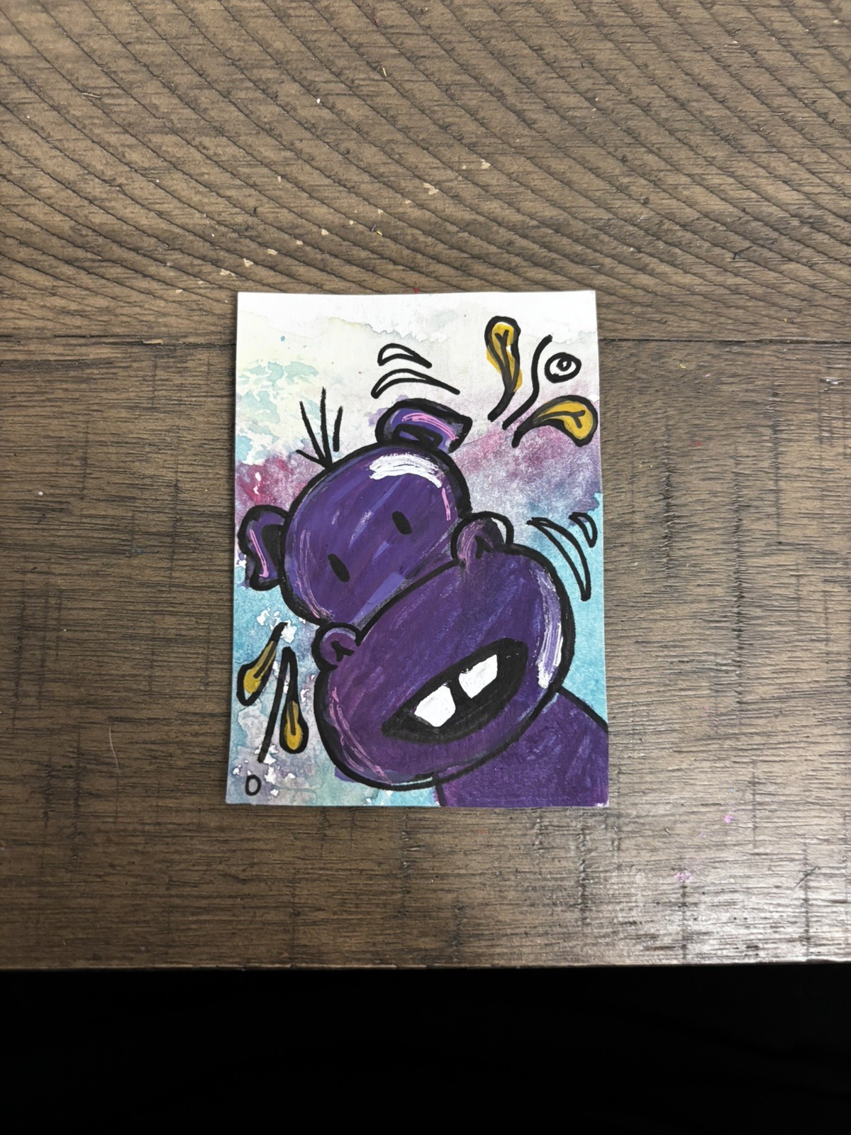 ACEO Art Card signed original 2.5×3.5