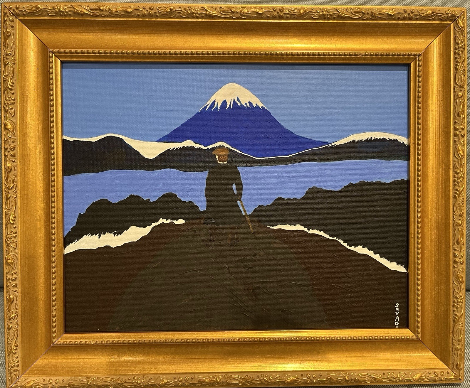 Fugi-Original Painting Of The Legendary Mountain By Award Winning MA Artist
