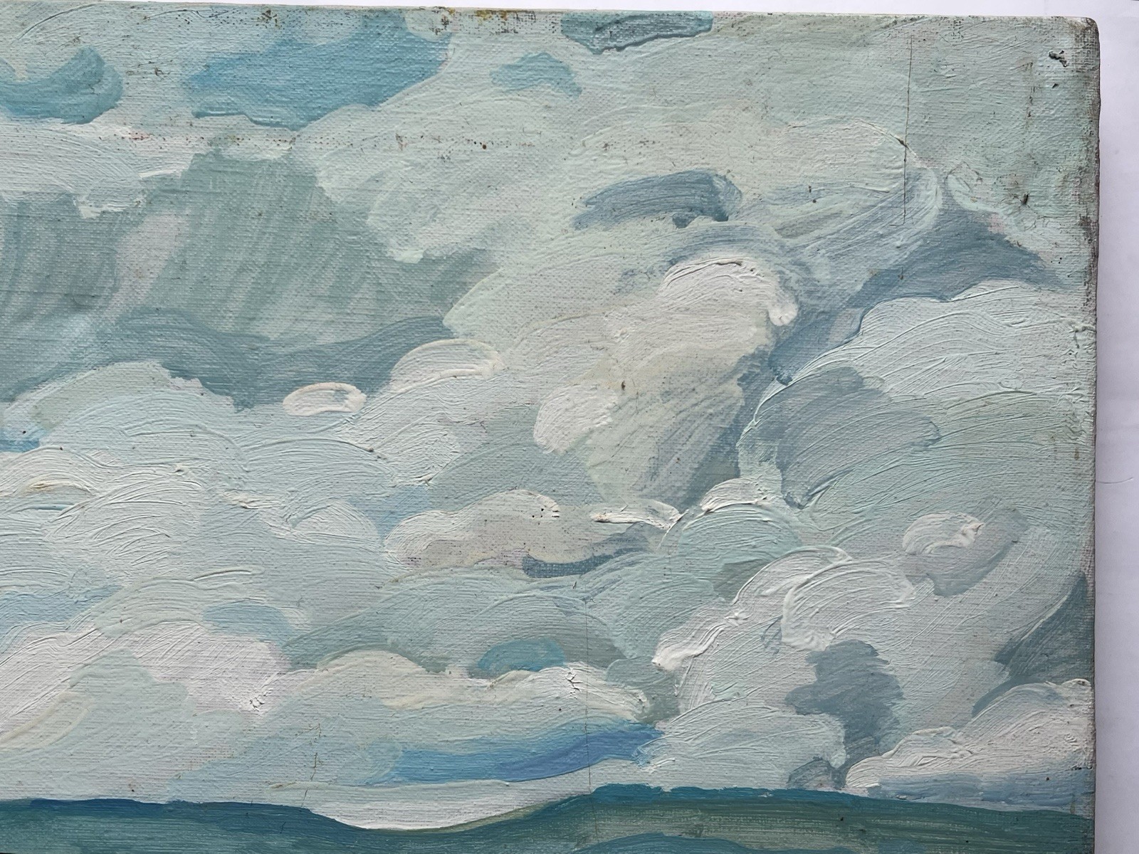 Vintage Post Impressionism Landscape Oil Painting Mountain Moose Marsh Signed