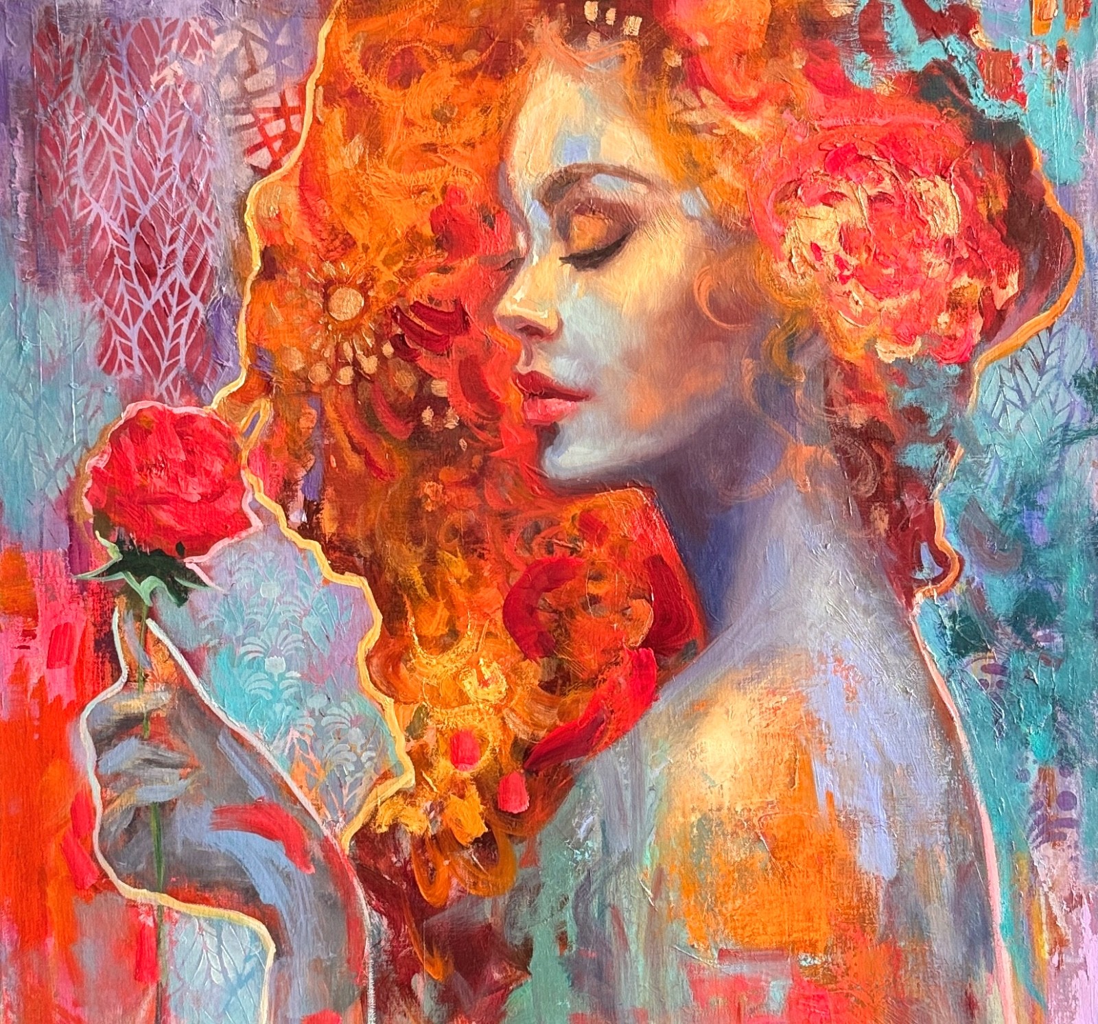 Fantasy Girl Whimsical oil painting original Art figurative