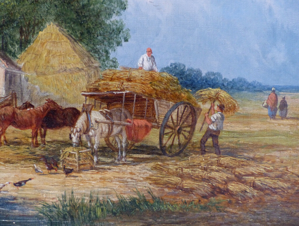 William Shayer, 1811-1892, Öl auf Leinwand, bäuerliche Ernteszene, 1849,