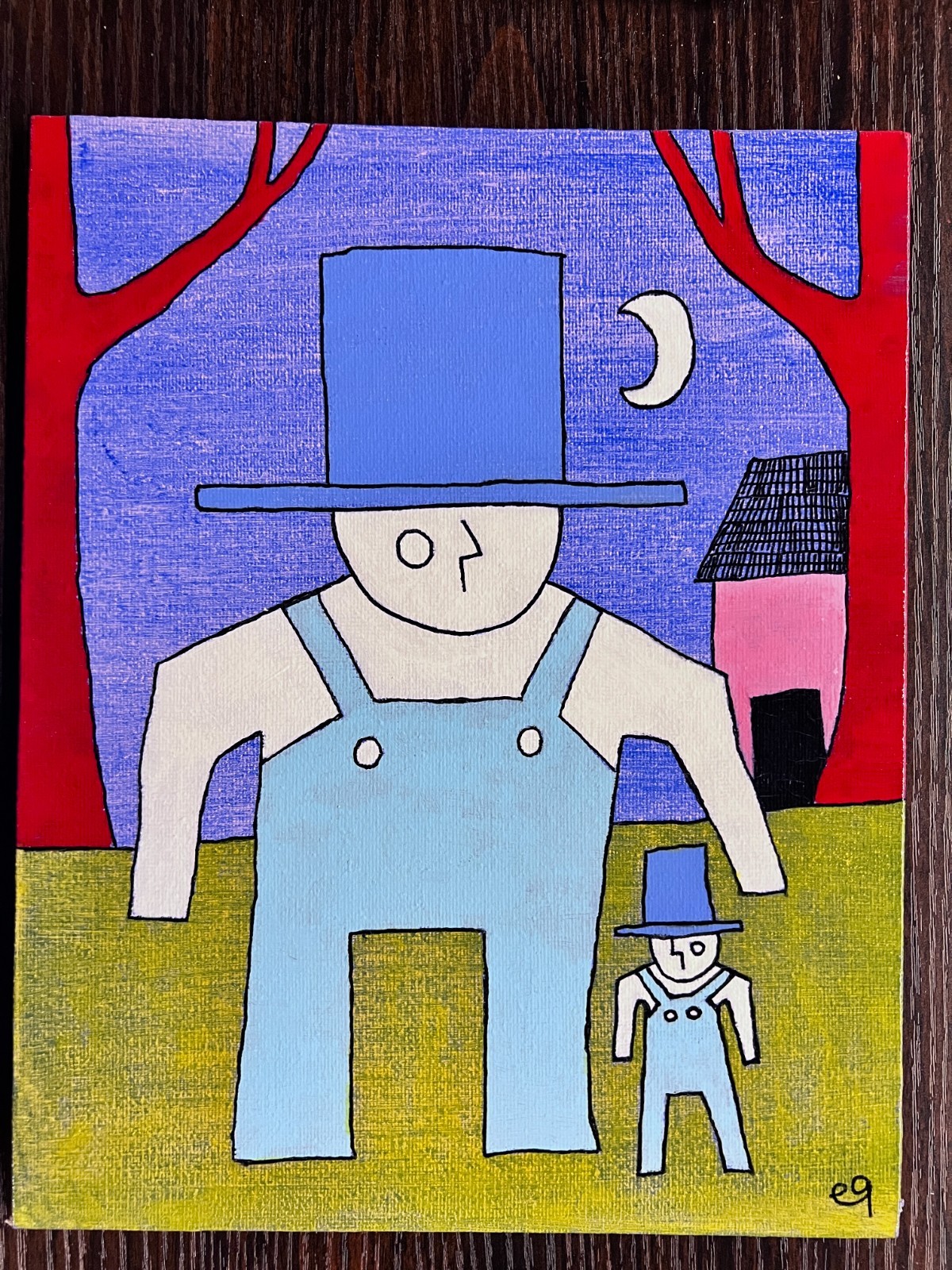 e9Art 8×10 ‘hereditary disposition’ art brut outsider rural farmer folk naive