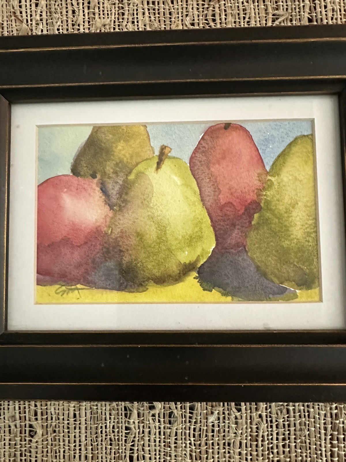 8.5”x6.5” “Pears” #1 Signed Fruit Watercolor Painting By Scott McAllister Art