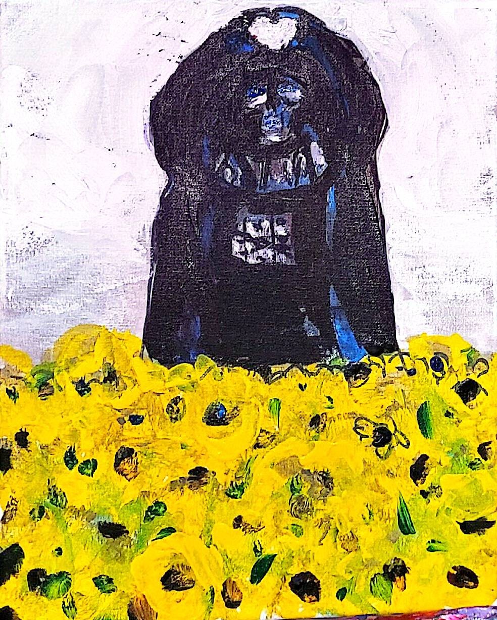 Darth In Love Original Expressionism Acrylic Abstract Canvas 11×14