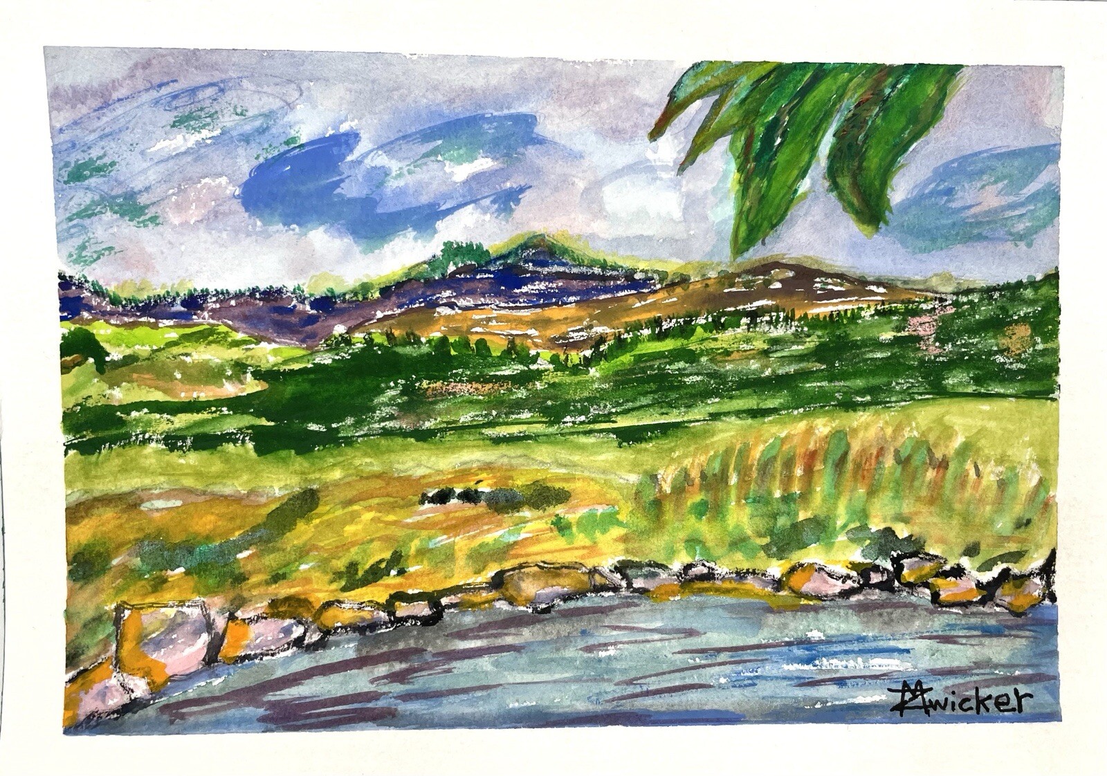 Greenbriar Inn Boulder Colorado Original Watercolor Painting By Mel Wedding Gift