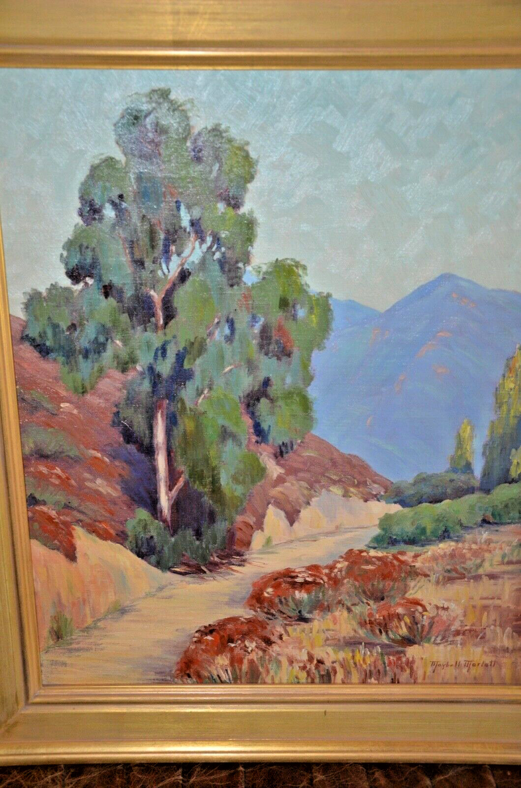 «The Mountain Road» Plein Air California Painting Listed Maybell Marlatt