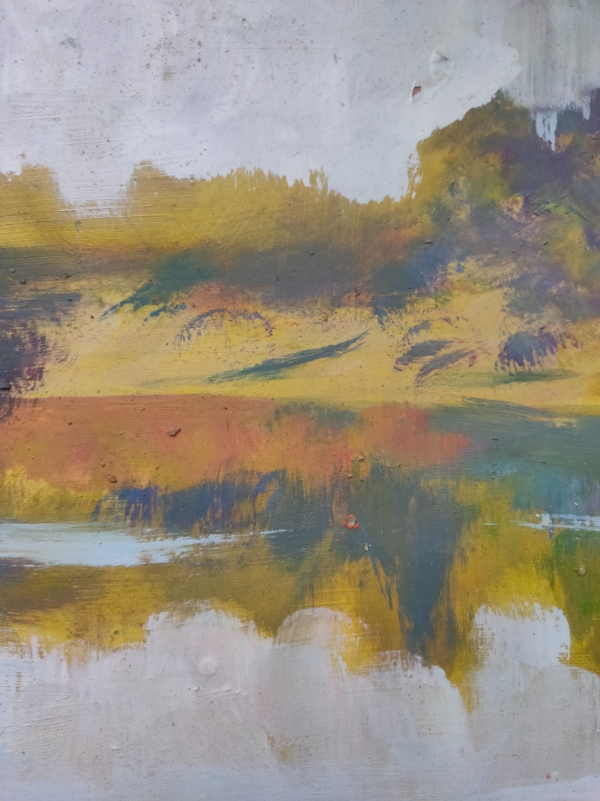 Study for a painting, Summer Landscape, oil on cardboard.
