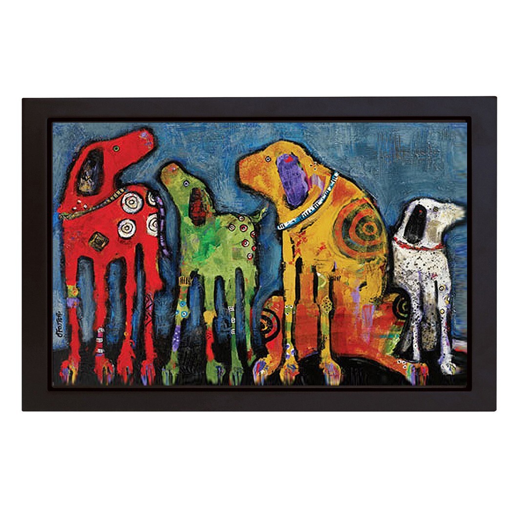 Black Floater-Framed Best Friends by Foster Canvas Giclee Art (14 in x 20 in)