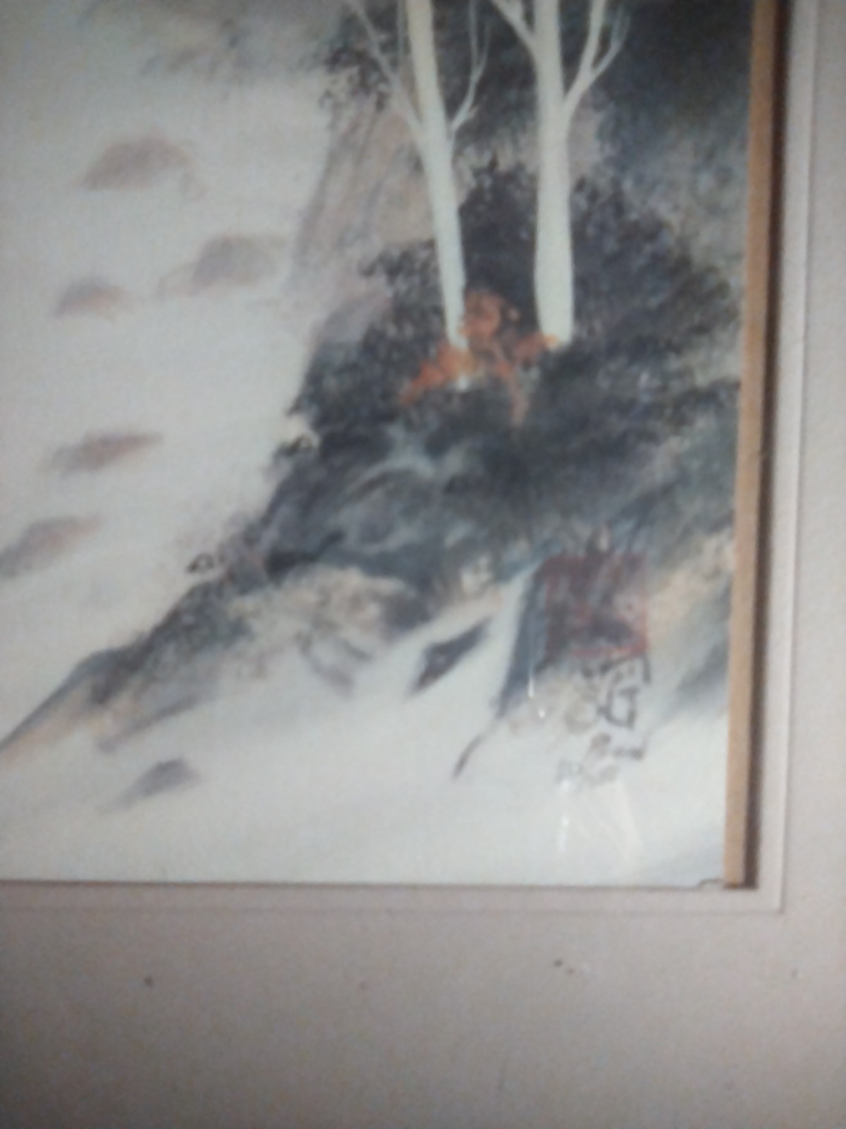 POON TAI TO «Spring Sound» ORIGINAL PAINTING WATERCOLOR ON CHINESE SILK