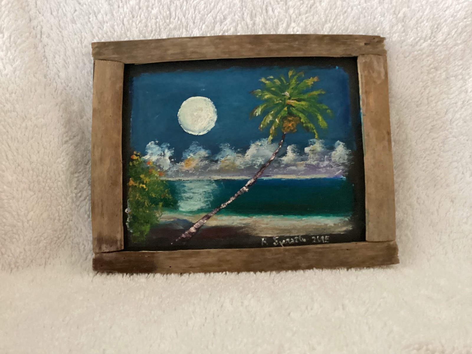 Key West Art By Bob Surette. Moonlight Palm #014