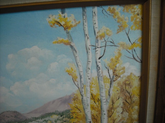 Signed Northern New Mexico Fall Landscape Painting of Mountain Valley,