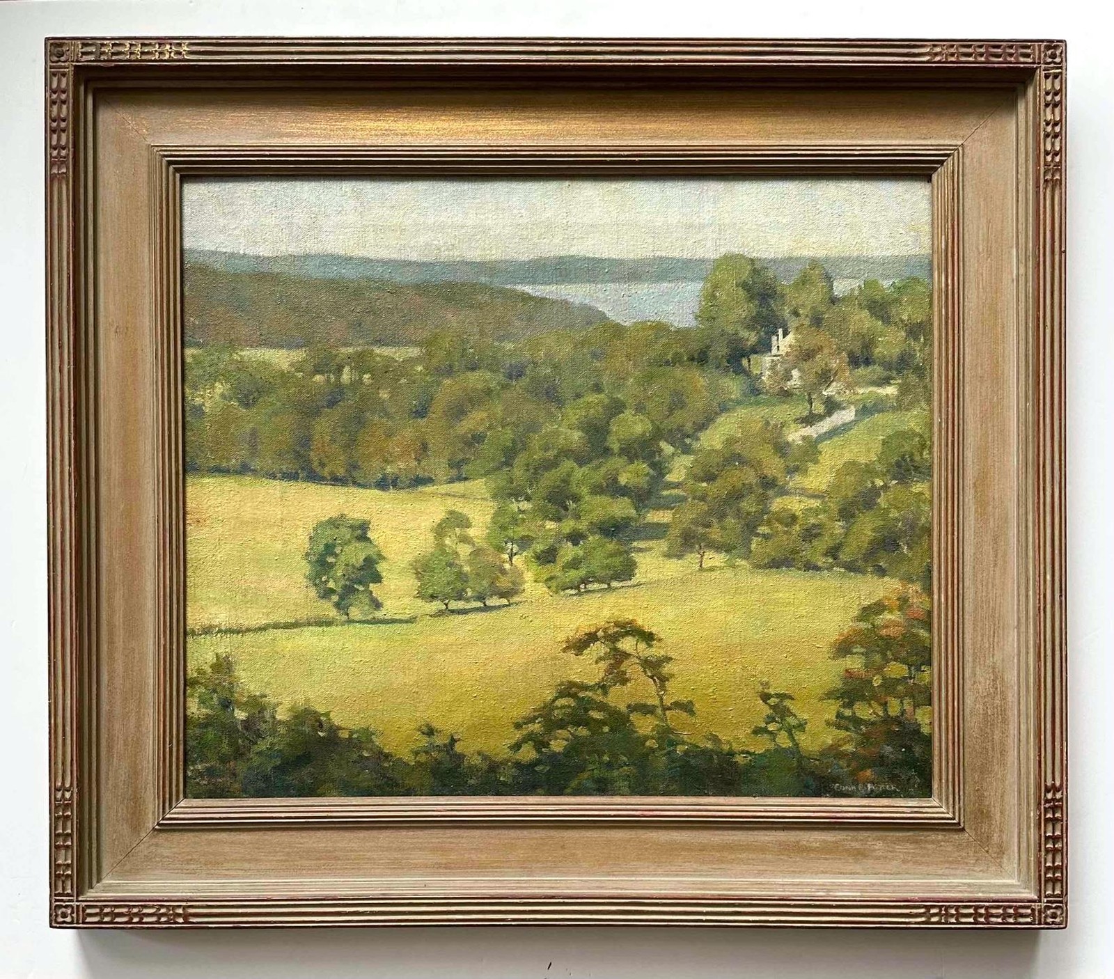 Edna E Potter (NY) -Secret Wife of Arthur B Davies -Rural Landscape -Rare Work
