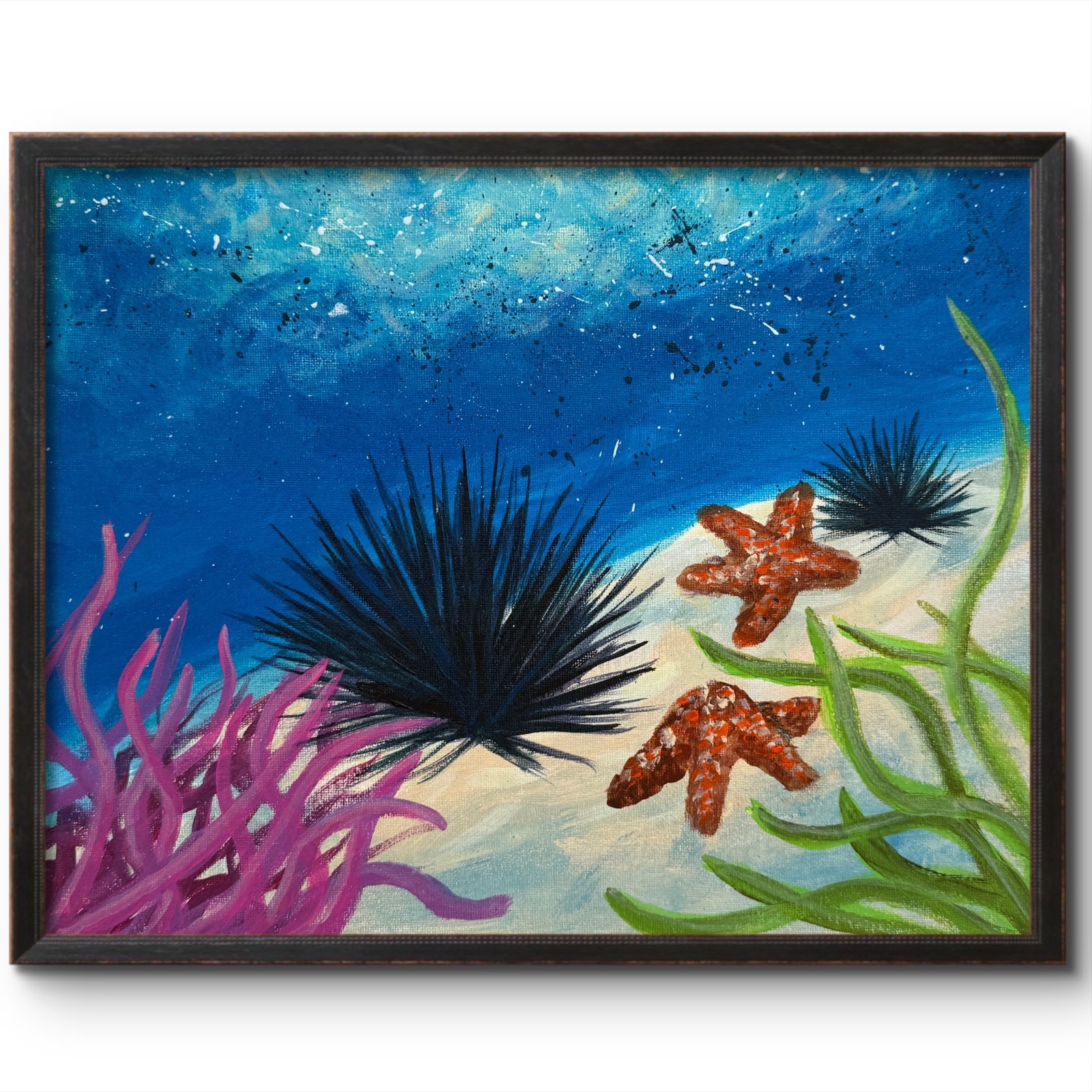 DEEP SEA STARFISH 14×11 Original Modern Art OCEAN ART Interior Design