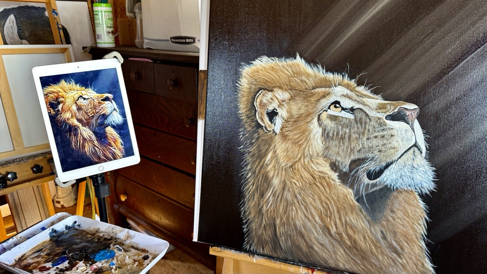 Lion Of Juda Original Canvas Painting By Arkansas Artist Leah Smith