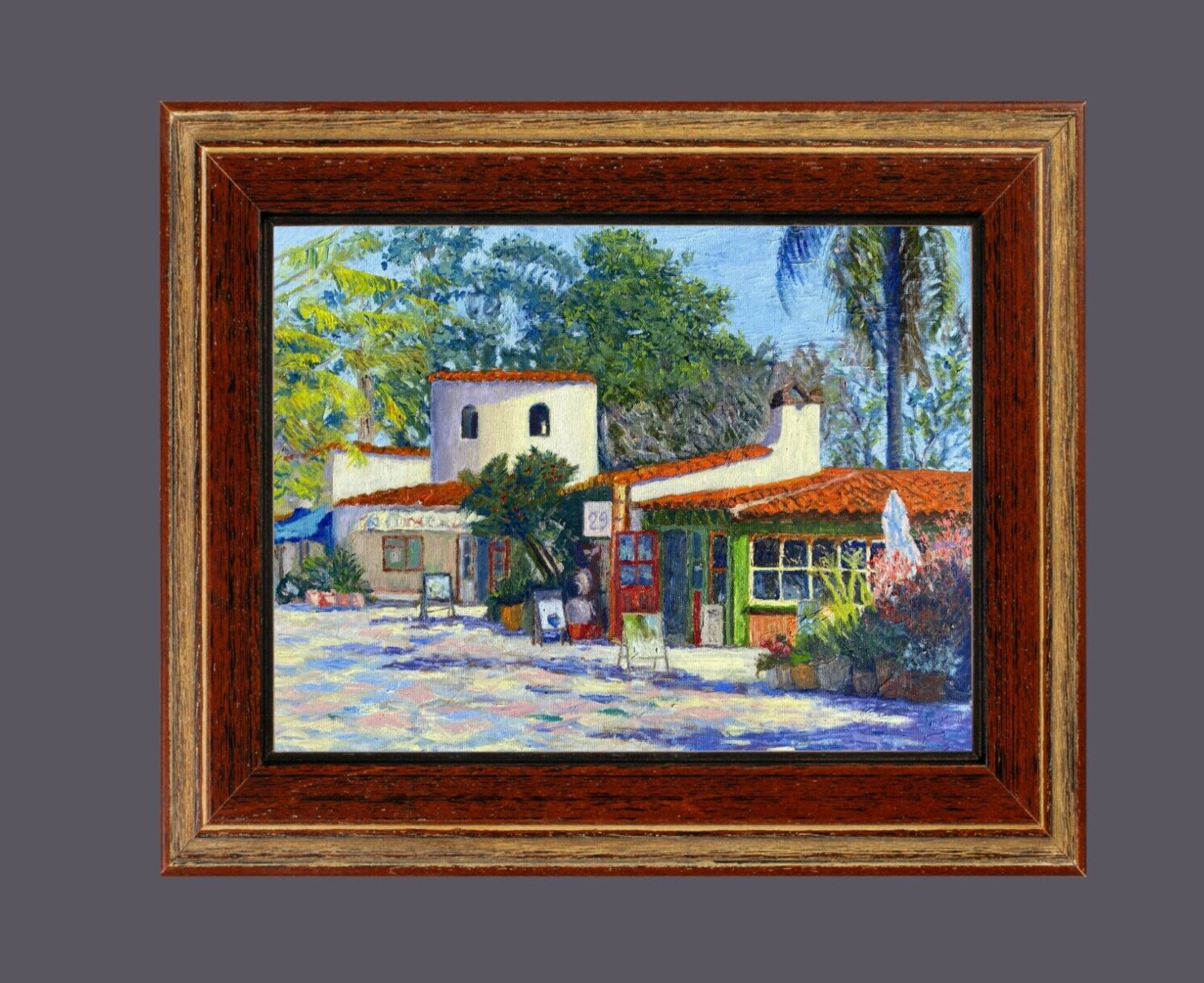 Stunning Oil painting. ORIGINAL. Signed. Spanish Village Art Center San Diego