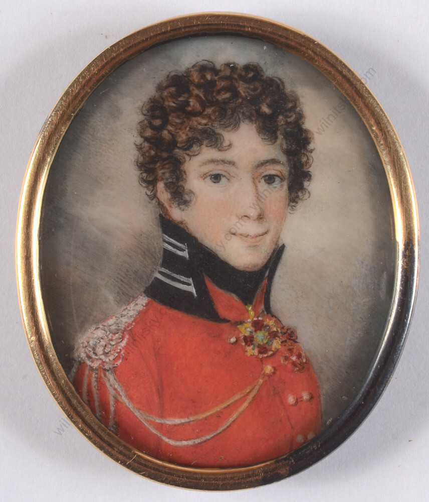 «Fedor Slepnev, poruchik of Russian Kavalergardsky Regiment», miniature, 1810/11