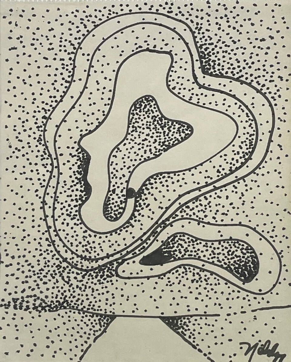 NELIDA LOPEZ. Painter. Draftsman. Engraver. Cuban artist. Contemporary art.Ink .