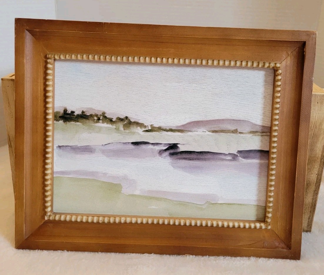 Abstract Water Color Painting Of Nature In An Ornate Wooden Frame Hobby Lobby