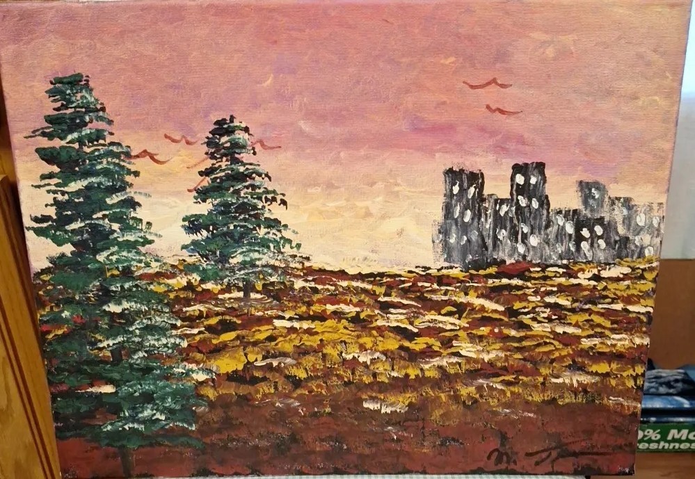 Ghost City, Acrylic Painting – 18×14 Hand Painted Artwork on Canvas