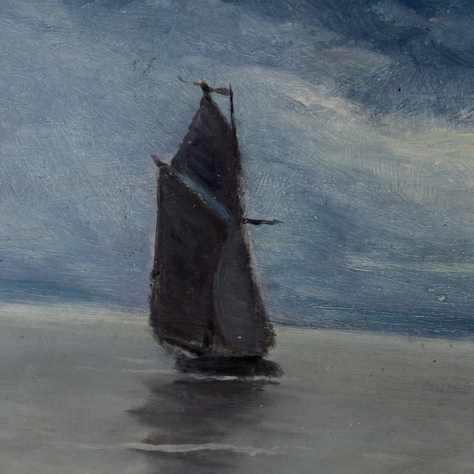Tonalist Oil Painting titled “After the Rain” by listed artist Emile Spilliaert