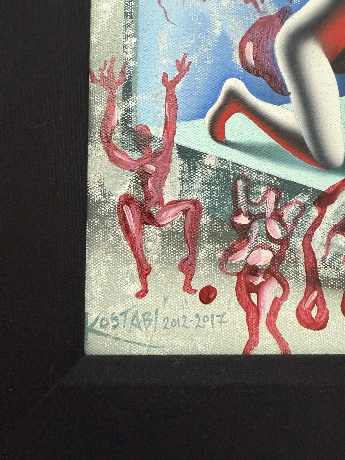 “If All Else Fails” By Mark Kostabi Original Hand-Signed Oil On Canvas