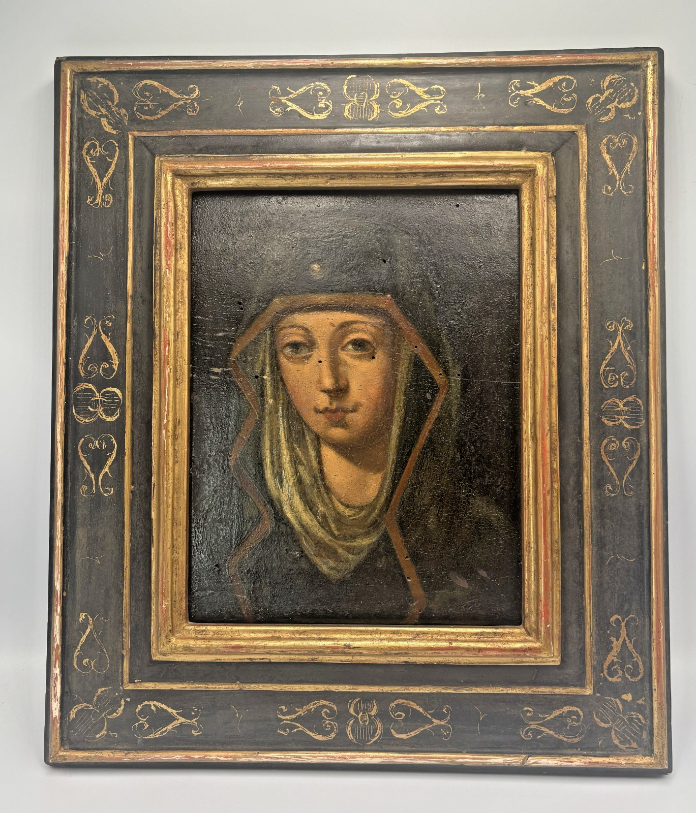 Antique Oil Painting Madonna 17th / 18th Century after Giovanni Battista Salvi