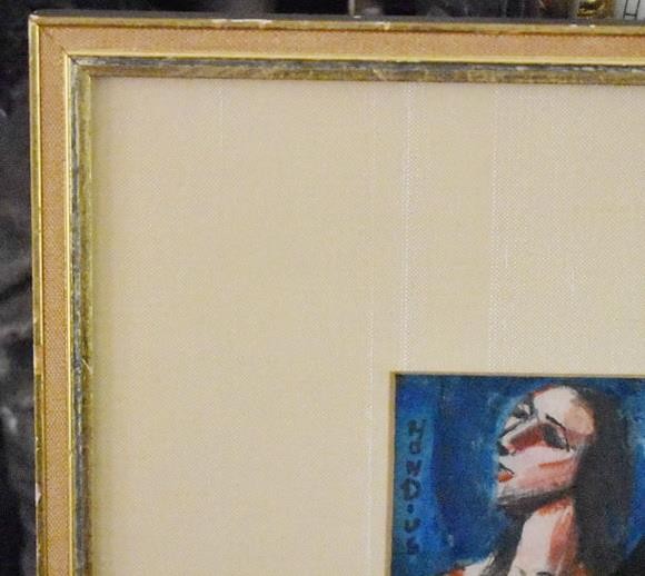 GERRIT HONDIUS SIGNED ORIGINAL MODERNIST OIL PAINTING TWO WOMEN SISTERS FRAMED