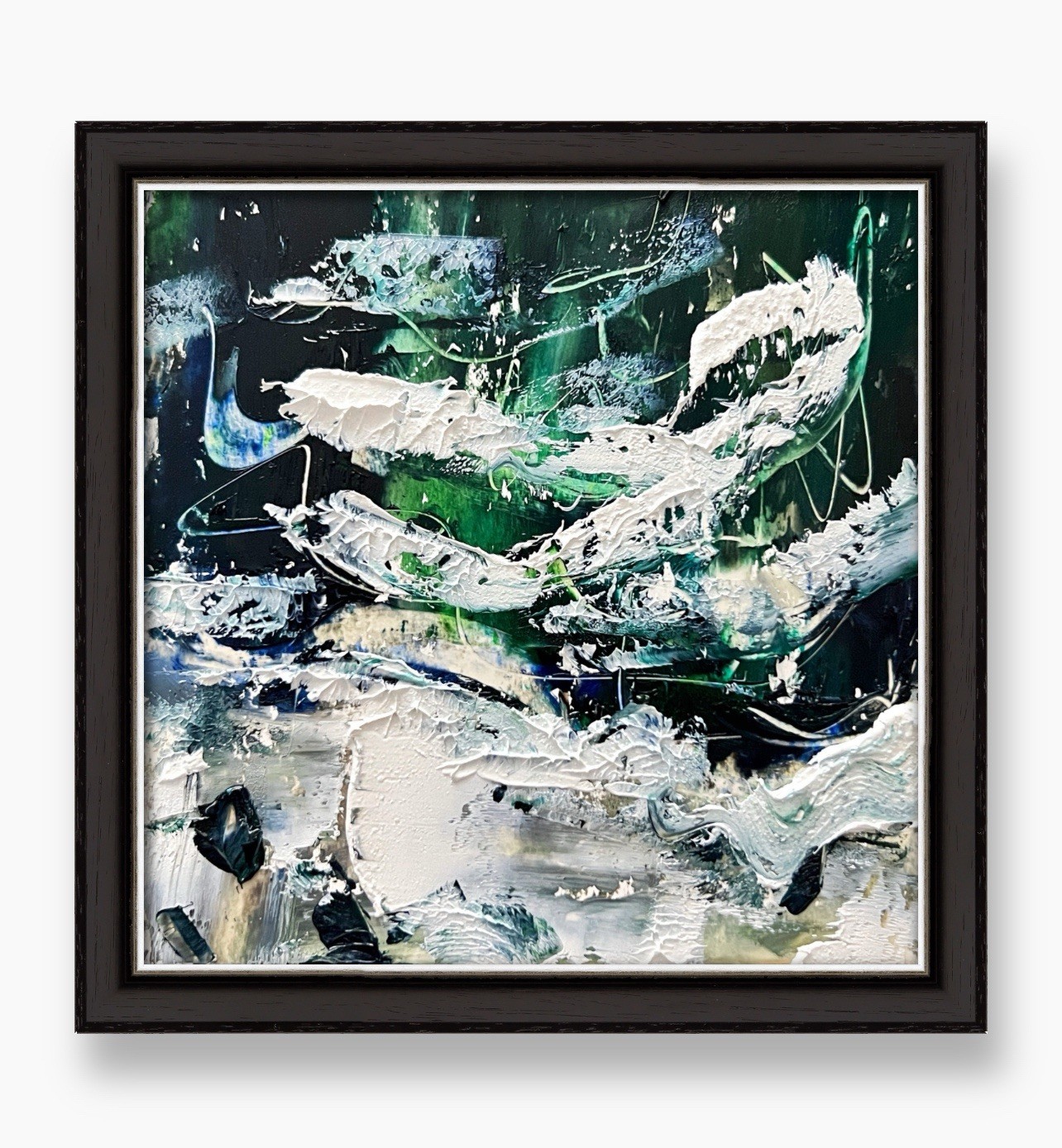 Australia Noosa Surf• Expressionist Coastal Mood Navy Blue Green White Painting