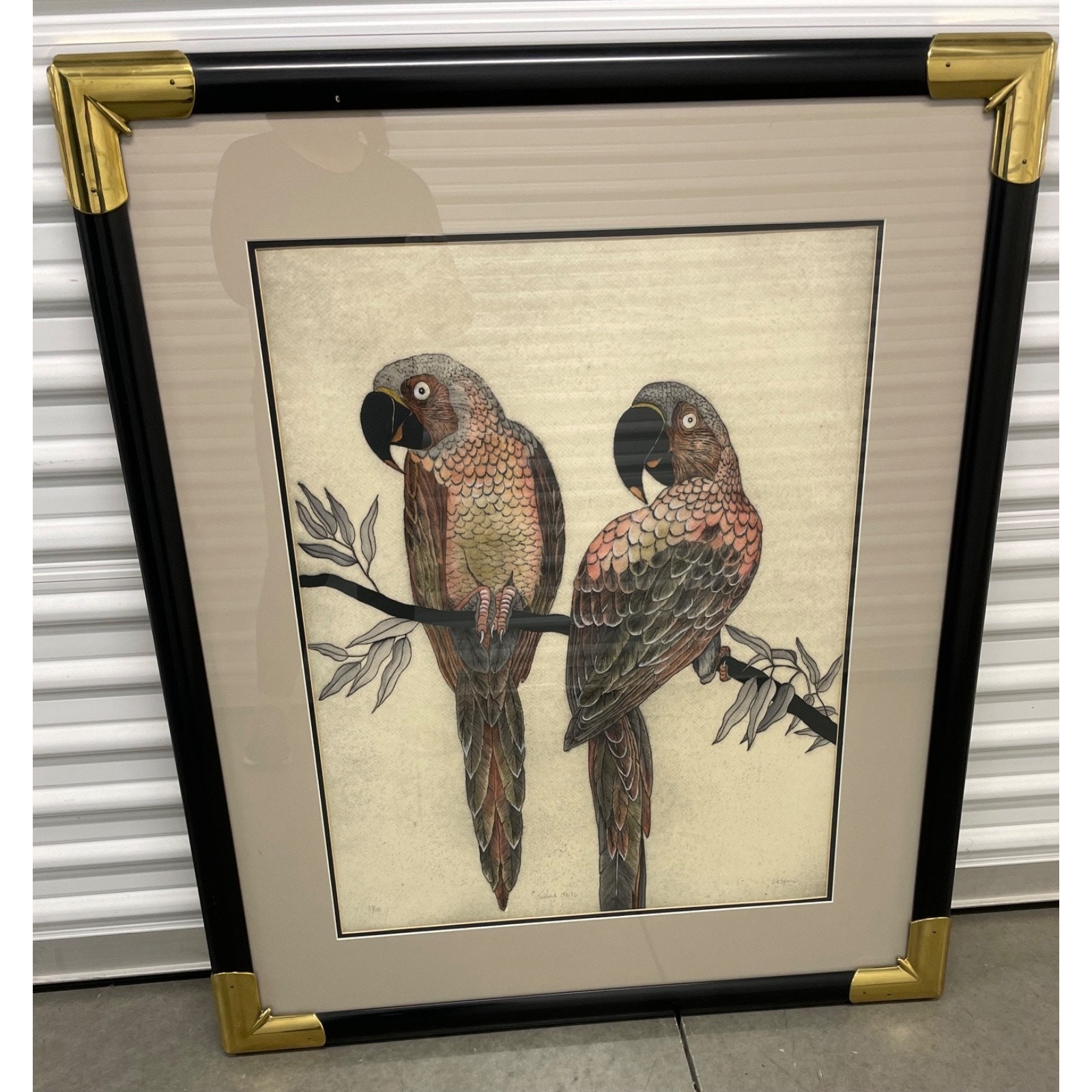 Earlene DeShon Hand Colored Etching Art ‘Sienna Tails’ Original Museum-quality
