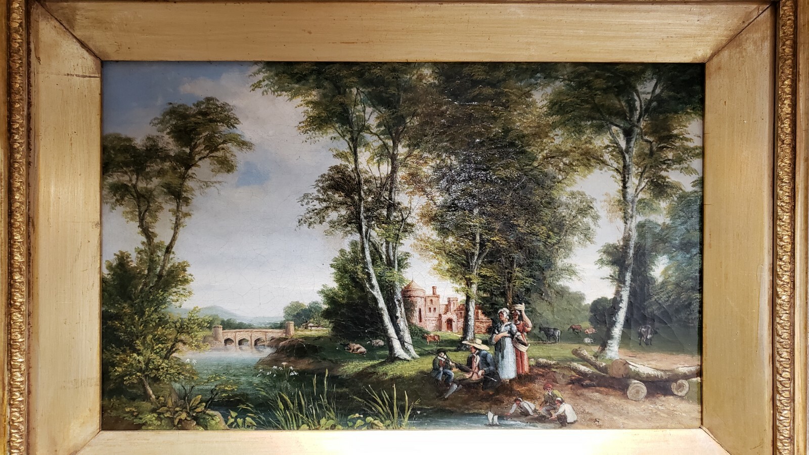 19th century Continental School Oil on Canvas Painting