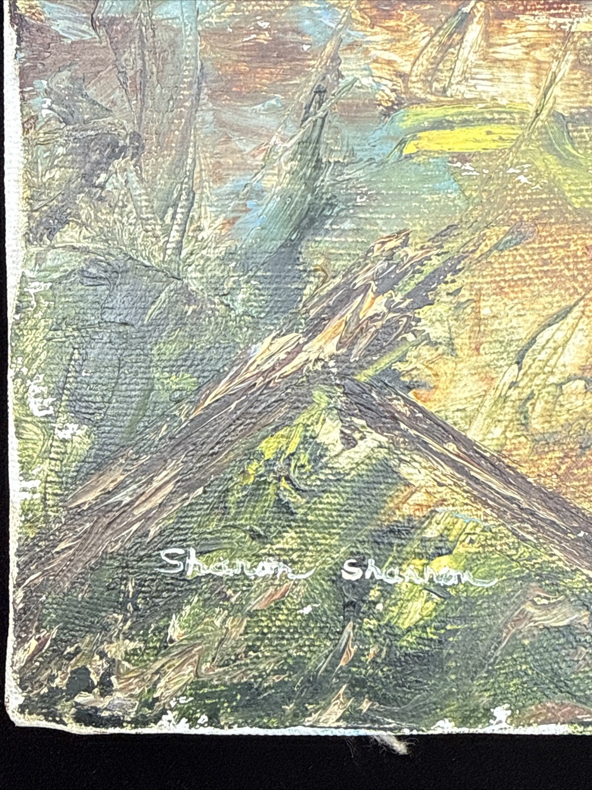 Vintage Coastal Nautical Oil Painting – Harbor Sailboats Signed S. Shannon 24×18