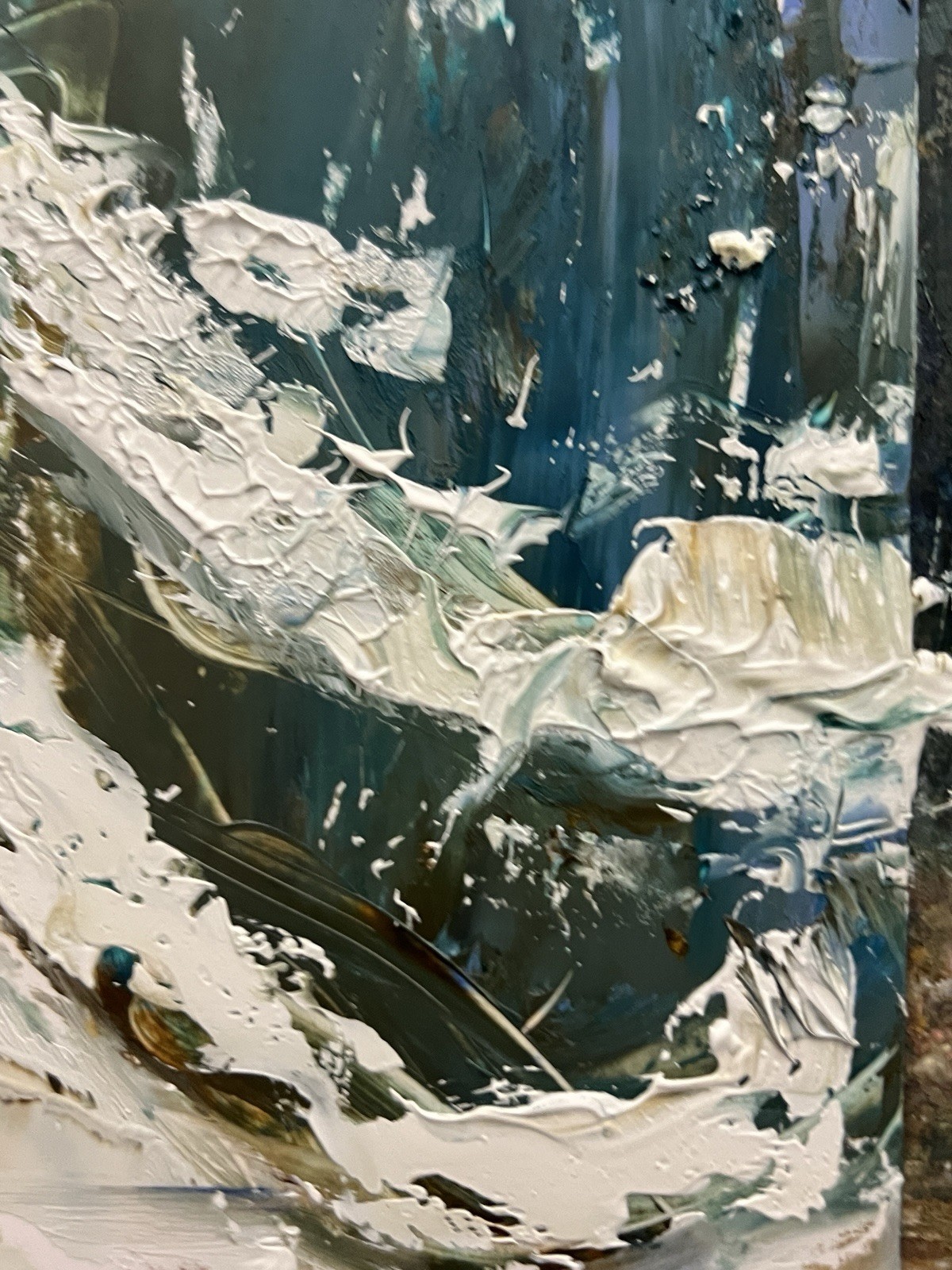 Virginia Beach Shoreline • Dramatic Ocean Energy Impasto Expressive Artwork Gift