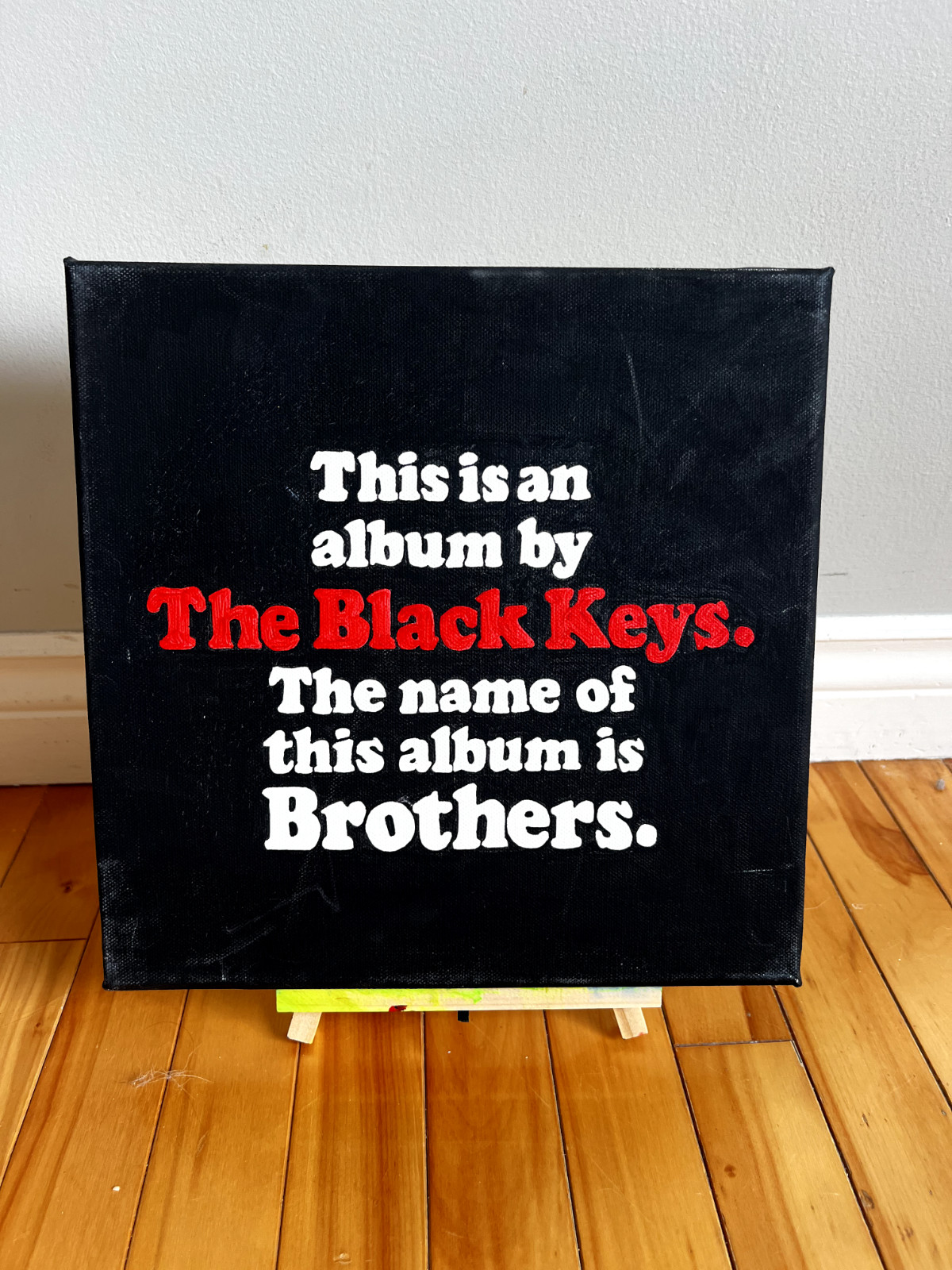 Fan Art – Original hand painted album cover, acrylic on canvas 12″x12″