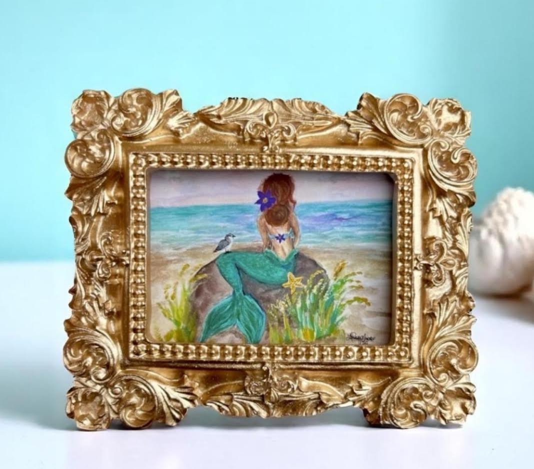 Mini Framed Print of Handmade Painting • Bird Lovers • Animal Lovers • Gift Idea