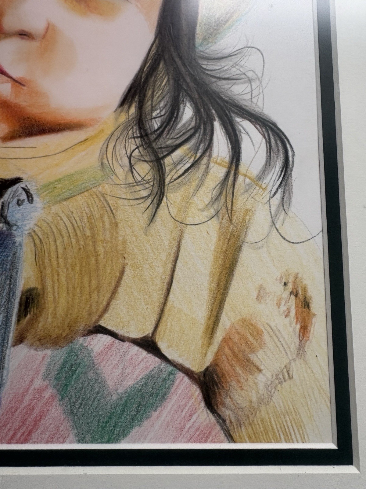 Orig Colored Pencil Portrait of a Peruvian Child, Artist – Mendez, 20 x 16 1/2″