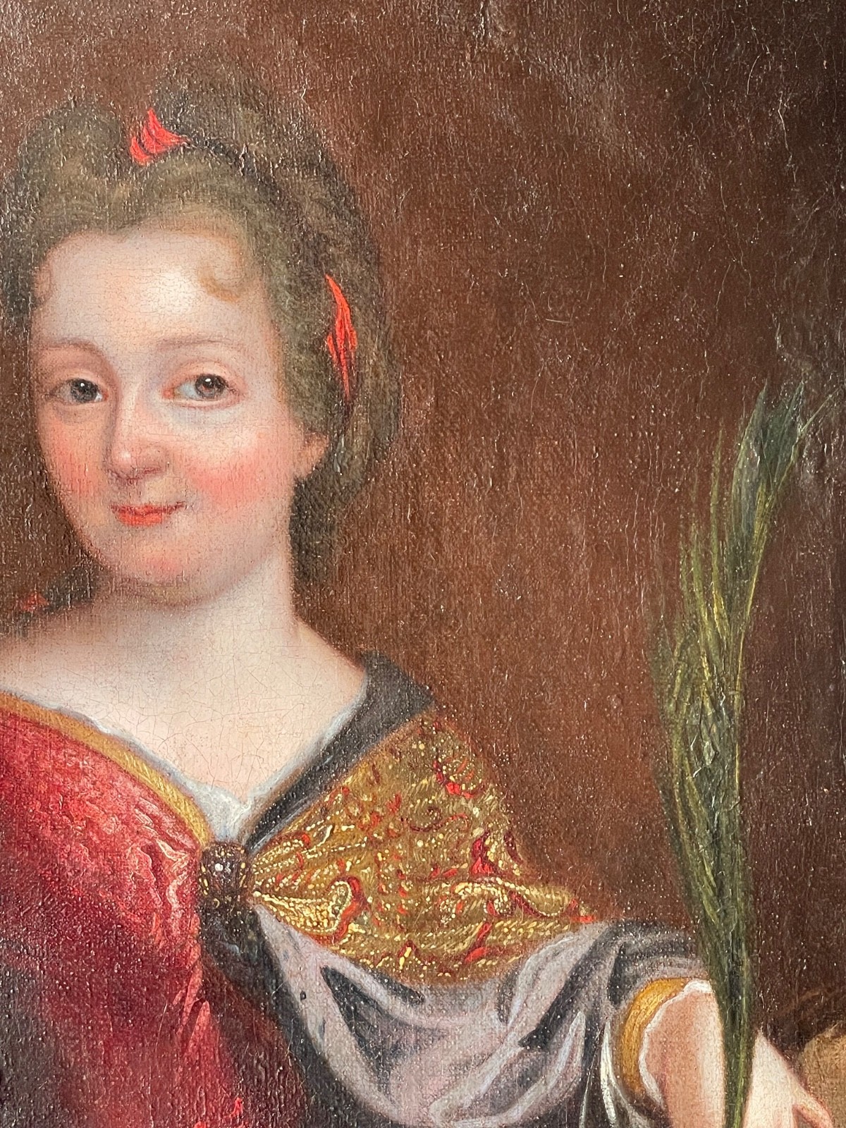17th Century Baroque – Portrait of Saint Catherine Alexandria Oil on Canvas