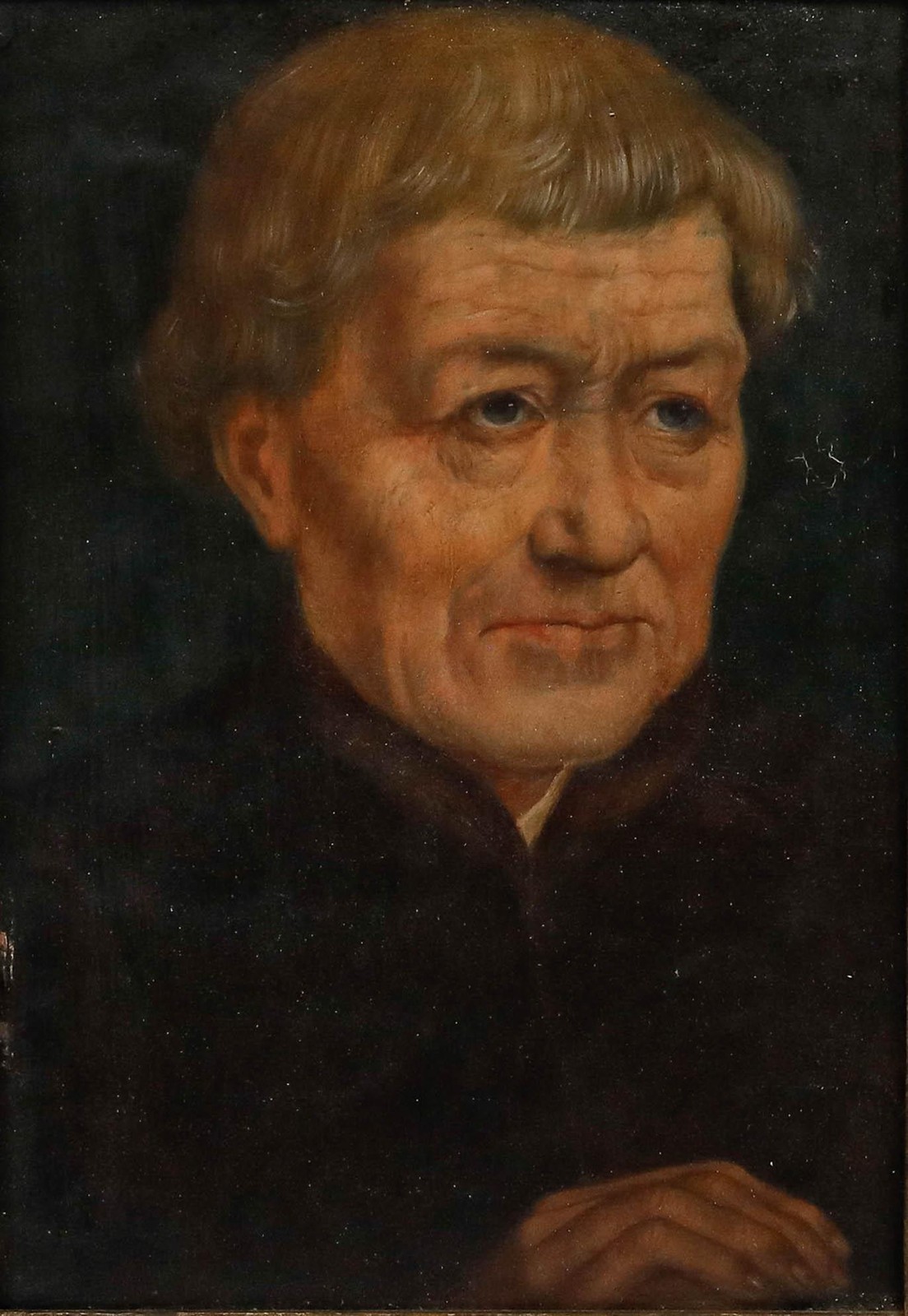 After Hans Memling (1430-1494) – 19th Century Oil, Portrait of an Old Man