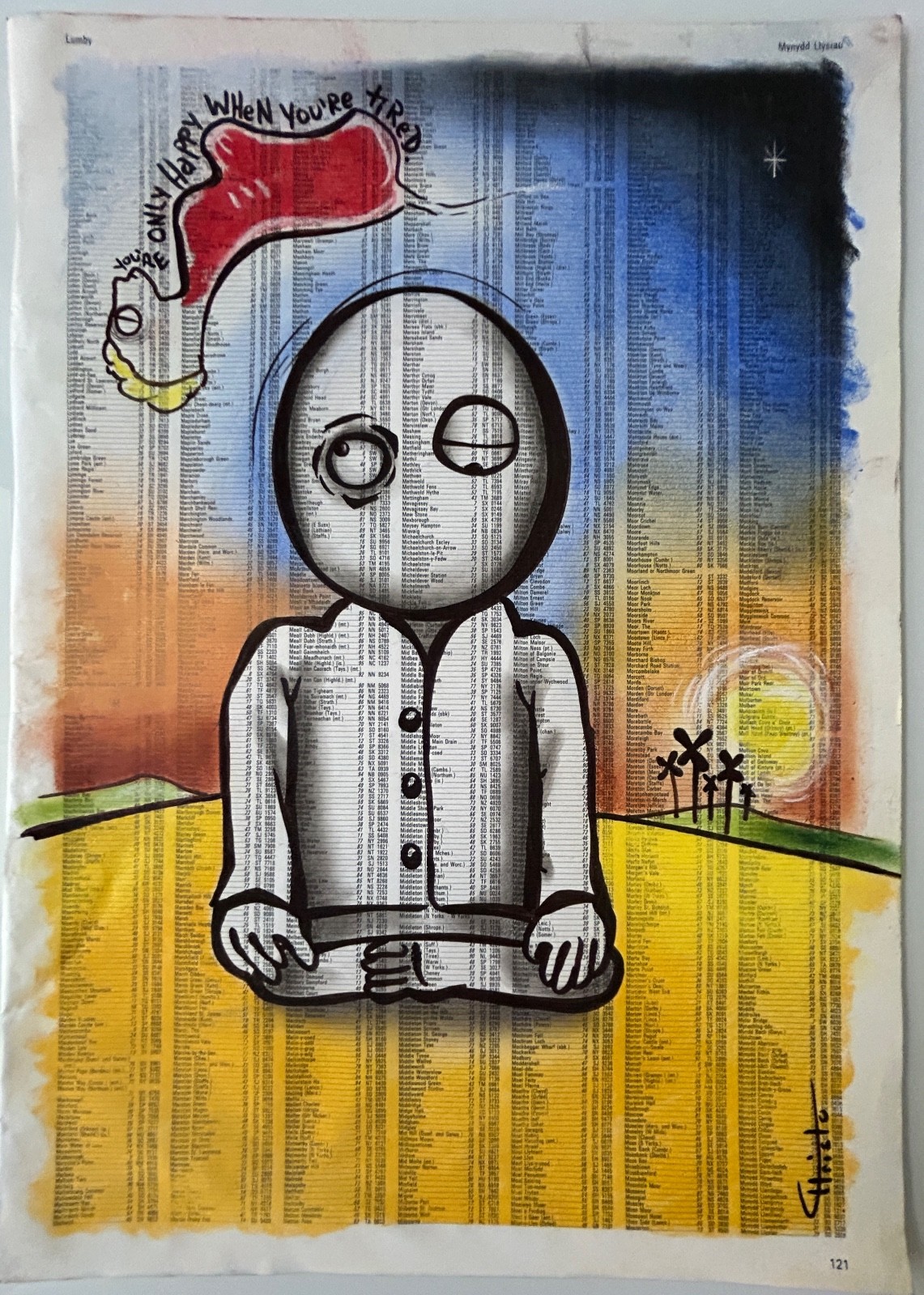 You’re Only Happy When You Are Tired Mixed Media by Cristabel Christo