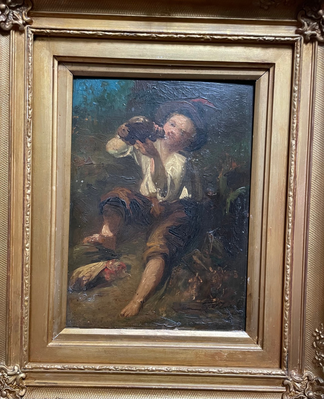 Unidentified Artist / Illegibly Signed (XIX Century) «Rustic Genre Scene»
