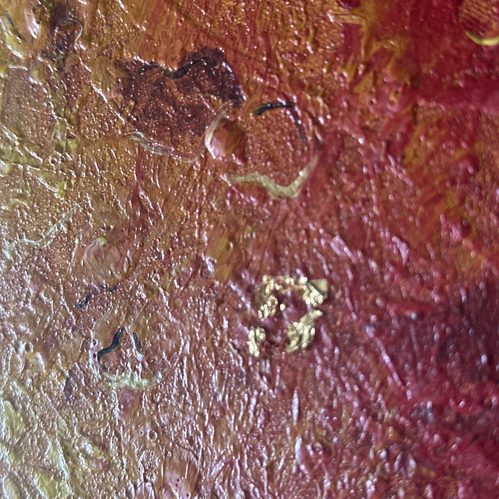 Buddhist Painting original hand painted Gold Leaf meditation spiritual Oil/Canv