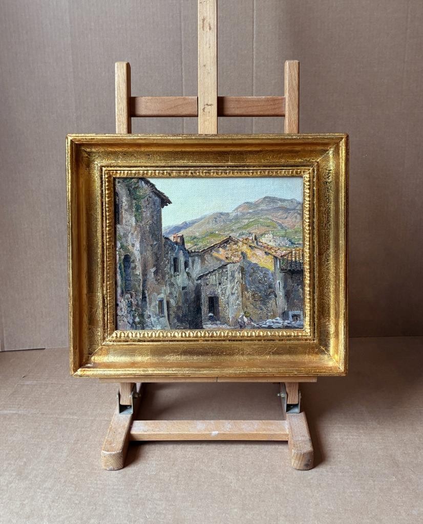 Gerhard Blom (1866) View from Civita d’Antino, Abruzzo. Italy. Dated. 1913 COA