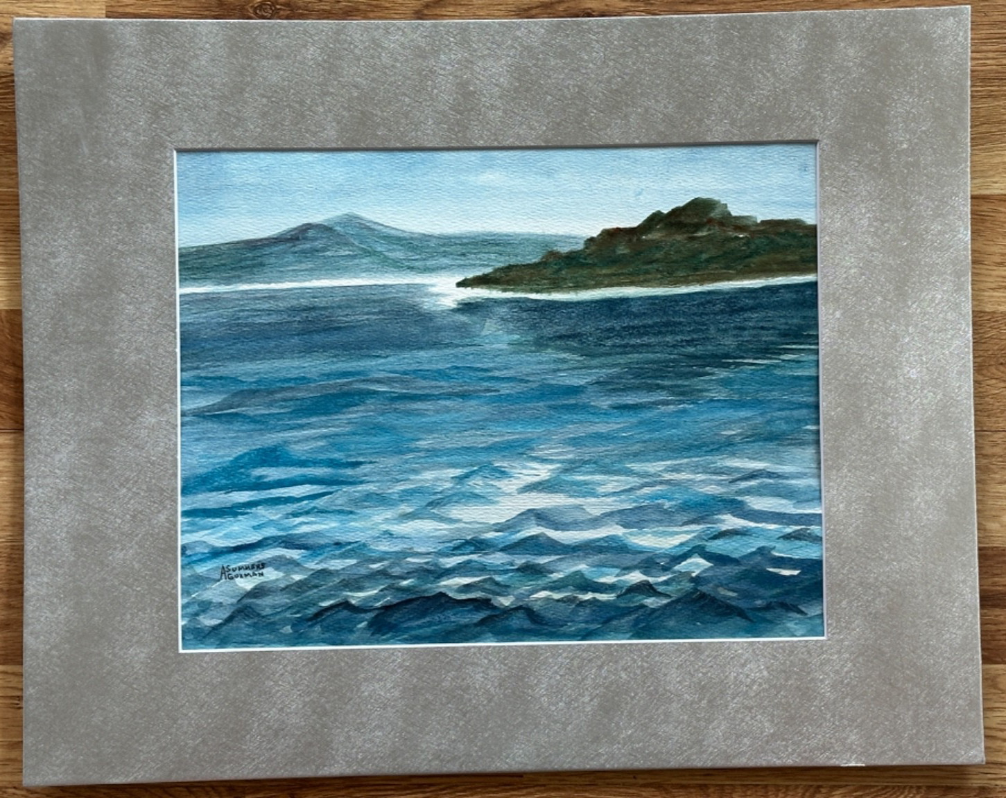ALICE GUZMAN ORIGINAL WATERCOLOR PAINTING MATTED 16″ X 20″ NEW MEXICO 1980’S