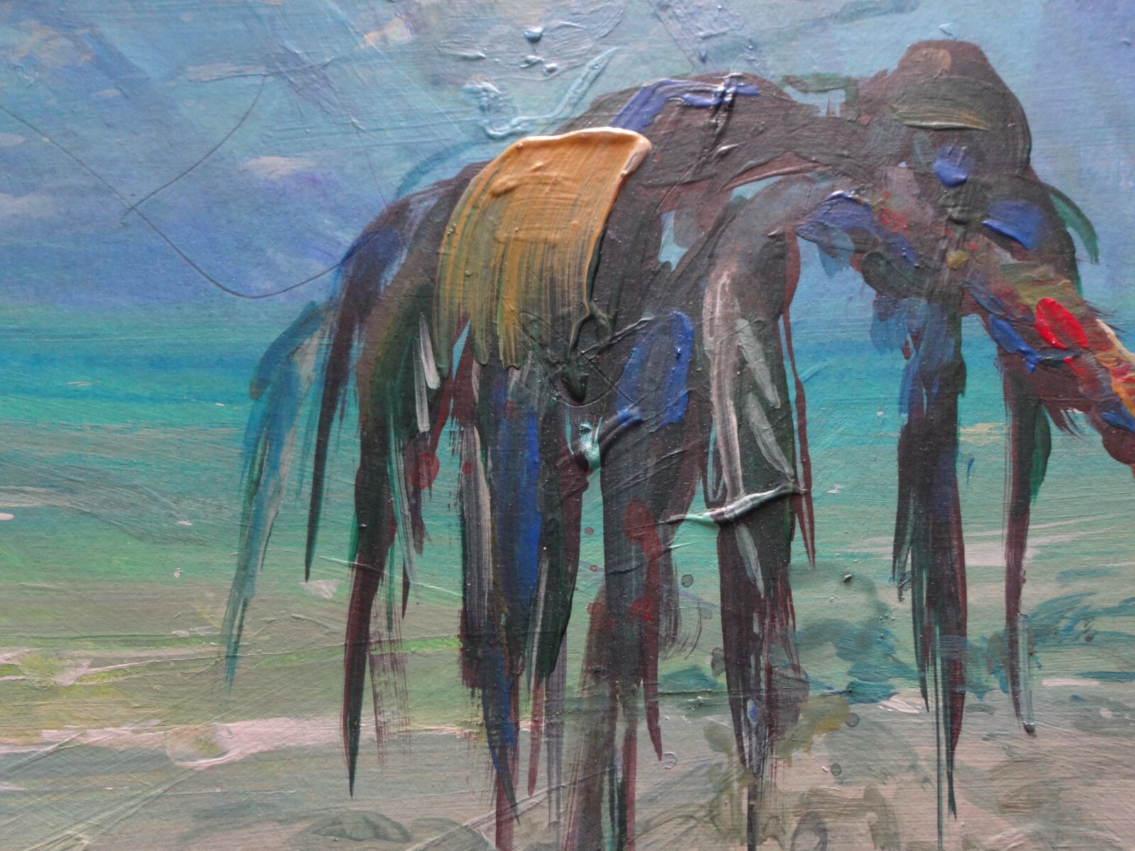 GERRY MILLER – Original Art «South Sea Dreaming» Acrylic / Paper.40x30cm
