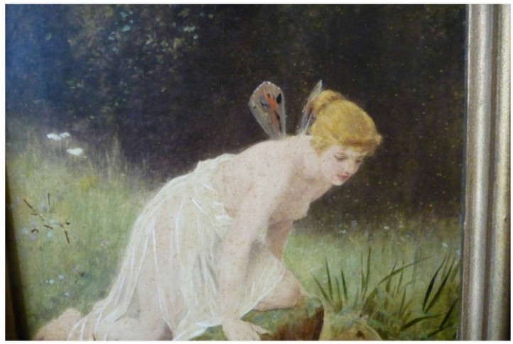 F. Hanfstaengl Munchen 1903 Painting Psyche by Thumann * White Rock Beverages