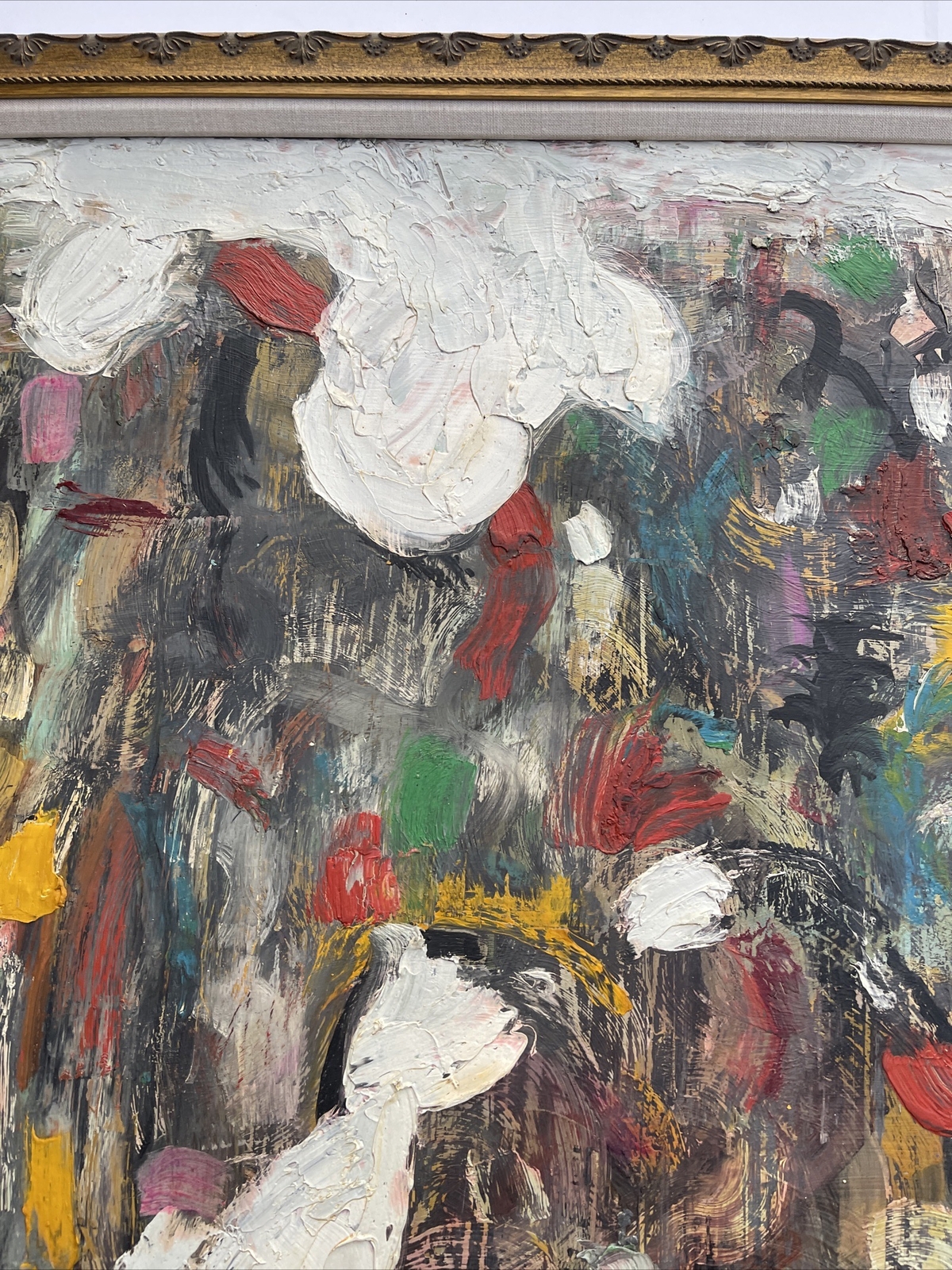 Jo Cain PAINTING ANTIQUE EXPRESSIONISM Mid Century AMERICAN CUBISM RARE Large