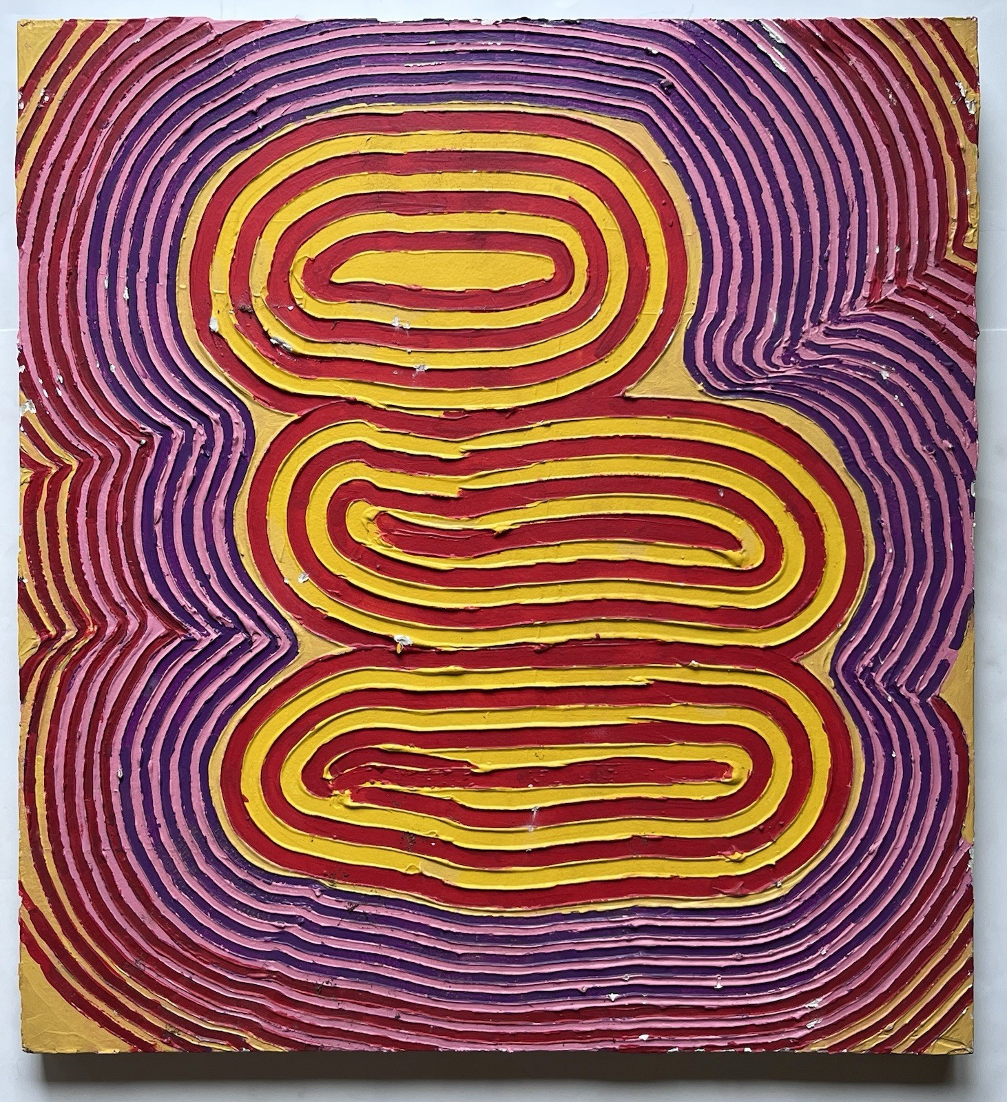 60s 70s Modernist Abstract Expressionism Impasto Oil Painting Mystery Artist